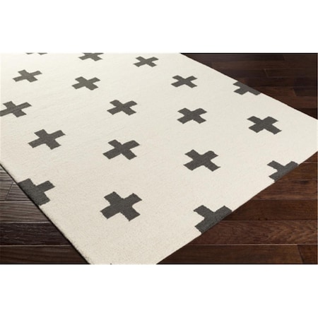 Artistic Weavers HDA2390-576 Hilda Monica Rectangle Hand Tufted Area Rug; White - 5 X 7 Ft. 6 In.